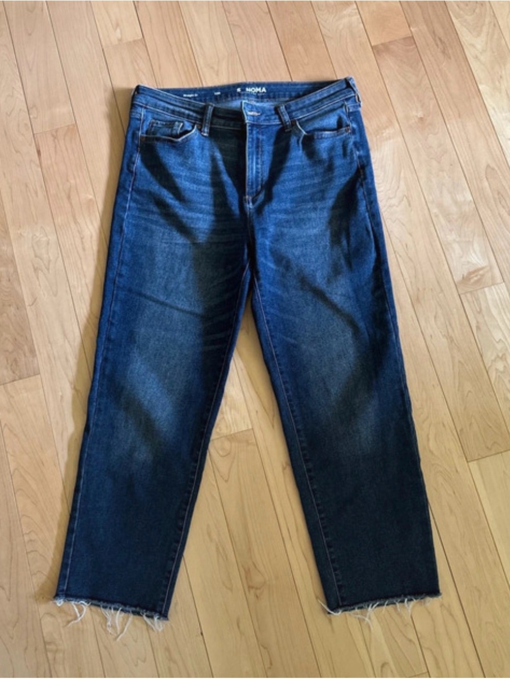 Sonoma Raw Hem Cropped Straight Leg  Jeans size 10